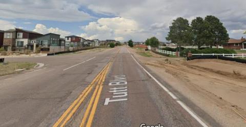 A current view of Tutt Blvd. as seen from 6666 Templeton Gap Rd. on Google Maps