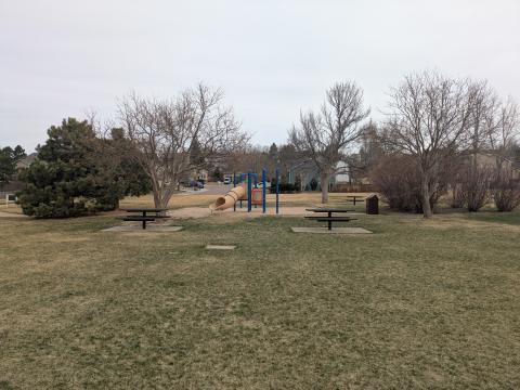 A "before" photo of the Woodland Hills playground.