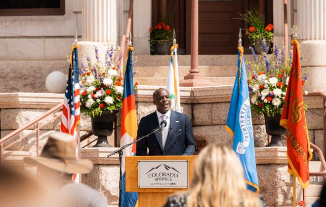 Mayor Yemi Mobolade is sworn into office in 2023